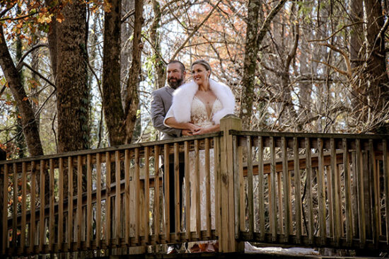 couple gets married in a park in gatlinburg