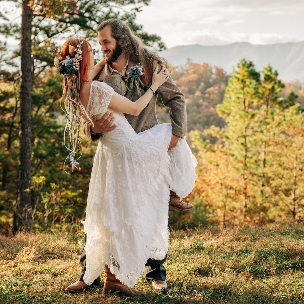 sunrise foothills wedding